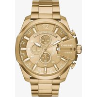 Diesel Mens Mega Chief Chronograph Dial Gold Plated Bracelet Watch DZ4360