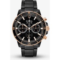 Bulova Mens Marine Star Black Chronograph Watch 98B302