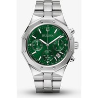 Bulova Mens Classic Green Dial Chronograph Watch 96B409