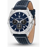 Maserati Mens Velocita Blue Chronograph Fabric Strap Watch MSR8871652001