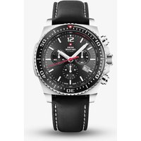 Swiss Military Mens Sports Chronograph Black Leather Strap Watch SM34093.03