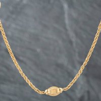 Pre-Owned 18ct Yellow Gold Italian Designer Chiampesan Heavy Bead 35 Inch Foxtail Necklace 41041254