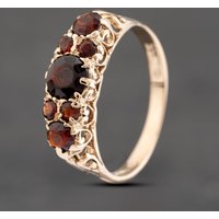 Pre-Owned 9ct Yellow Gold Garnet Dress Ring 41102904
