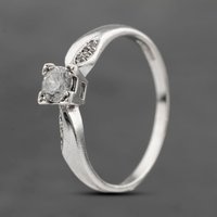 Pre-Owned 9ct White Gold Cubic Zirconia Solitaire Ring 41103642