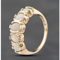 Pre-Owned 9ct Yellow Gold Opal Oval Five Stone Ring 41103784