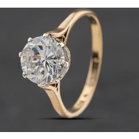Second Hand 9ct Yellow Gold Cubic Zirconia Solitaire Ring 41104864