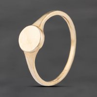 Second Hand Vintage Yellow Gold Plain Round Signet Ring 41104880