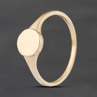 Second Hand Vintage Yellow Gold Plain Round Signet Ring 41104882