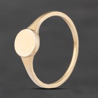 Second Hand Vintage Yellow Gold Plain Round Signet Ring 41104883