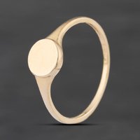 Second Hand Vintage Yellow Gold Plain Round Signet Ring 41104884