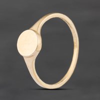 Second Hand Vintage Yellow Gold Plain Round Signet Ring 41104885