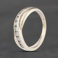 Second Hand 9ct Yellow Gold Cubic Zirconia Half Eternity Ring 41104901