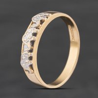 Second Hand 9ct Two Colour Gold Elephant Band Ring 41104934