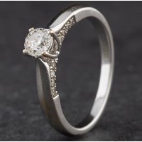 Pre-Owned 18ct White Gold 0.30ct Diamond Solitaire Ring 4112033