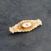 Pre-Owned Antique Yellow Gold Diamond Ornate Mouning Brooch 41131129