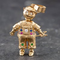 Pre-Owned 9ct Yellow Gold Cubic Zirconia Little Boy Loose Pendant 41141431