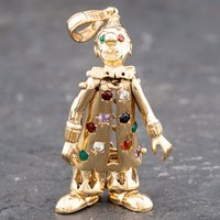 Pre-Owned 9ct Yellow Gold Cubic Zirconia Large Clown Gemstone Loose Pendant 41142034