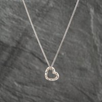 Pre-Owned 9ct White Gold 0.05ct Diamond Rubover Set Pendant and 16 Inch Curb Chain 41142378