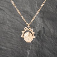 Pre-Owned 9ct Yellow Gold Round Swivel Locket Pendant and 26 Inch Curb Chain 41142408