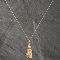 Pre-Owned 9ct Yellow Gold Clown Pendant and 18 Inch Box Chain 41142550