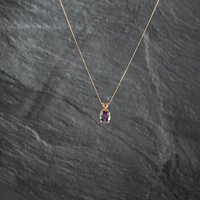 Pre-Owned Yellow Gold Mystic Topaz Pendant and 18 Inch Curb Chain 41142728