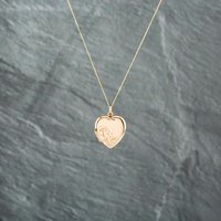Pre-Owned 9ct Yellow Gold Hand Engraved Heart Locket Pendant and 18 Inch Curb Chain 41142745