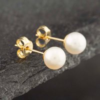 Pre-Owned Yellow Gold Cultured Pearl Stud Earrings 41171728