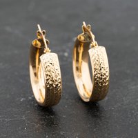 Pre-Owned Yellow Gold 66.7mm Diamond Cut Hoop Earrings 41173323