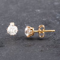 Pre-Owned Yellow Gold 6mm 1.55ct Diamond Stud Earrings 41173563
