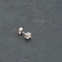 Pre-Owned 18ct White Gold 4.8mm 0.25ct Diamond Four Claw Stud Single Earring 41173673