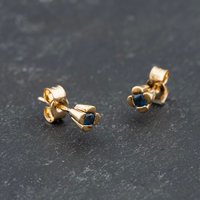 Pre-Owned Yellow Gold 4mm Sapphire Stud Earrings 41173730