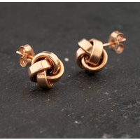 Second Hand 9ct Rose Gold Knot Stud Earrings 41174705