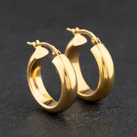 Second Hand Yellow Gold Plain Hoop Earrings 41174741