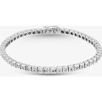 Pre-Owned 18ct White Gold Brilliant Cut Diamond Set 7.5 Inch Tennis Bracelet 41281287