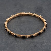 Pre-Owned 9ct Yellow Gold Sapphire and Diamond 7 Inch Bracelet 41281710