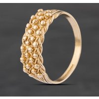 Second Hand 9ct Yellow Gold 4 Row Keeper Ring 41342666