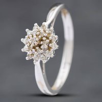 Pre-Owned 9ct White Gold Diamond Cluster Ring 41382025