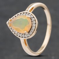 Pre-Owned 9ct Yellow Gold Ethiopian Opal Ring 41382709