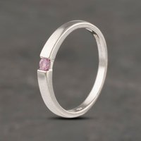 Pre-Owned 9ct White Gold Pink Topaz Solitaire Ring 41382992