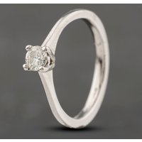 Pre-Owned Platinum 0.21ct Brilliant Cut Diamond Solitaire Ring 41383123