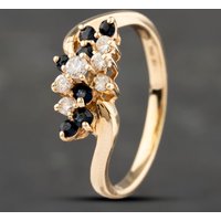 Pre-Owned 14ct Yellow Gold Sapphire and Diamond Dress Ring 41383158
