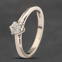 Pre-Owned 9ct White Gold 0.25ct Diamond Solitaire Ring 41383227