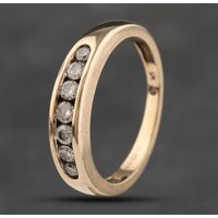 Pre-Owned 9ct Yellow Gold 0.33ct Diamond Half Eternity Ring 41383237
