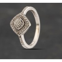 Pre-Owned 9ct White Gold 0.15ct Diamond Cluster Ring 41383314