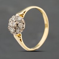 Pre-Owned 18ct Yellow Gold 0.20ct Diamond Cluster Ring 41383363