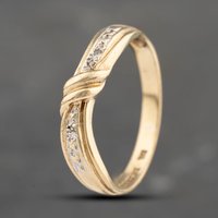 Pre-Owned 9ct Yellow Gold Diamond Shaped Ring 41383609