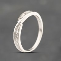 Pre-Owned 9ct White Gold 0.10ct Brilliant Cut Diamond Dress Ring 41383680