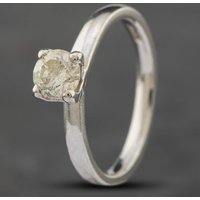 Pre-Owned Platinum Certificated 0.60ct Brilliant Cut Diamond Four Claw Solitaire Ring 41481152