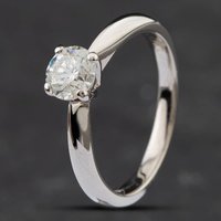 Pre-Owned 18ct White Gold 0.65ct Brilliant Cut Diamond Solitaire Ring 41481184