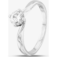 Pre-Owned Platinum 0.61ct Brilliant Cut Diamond Twist Solitaire Ring 41481434